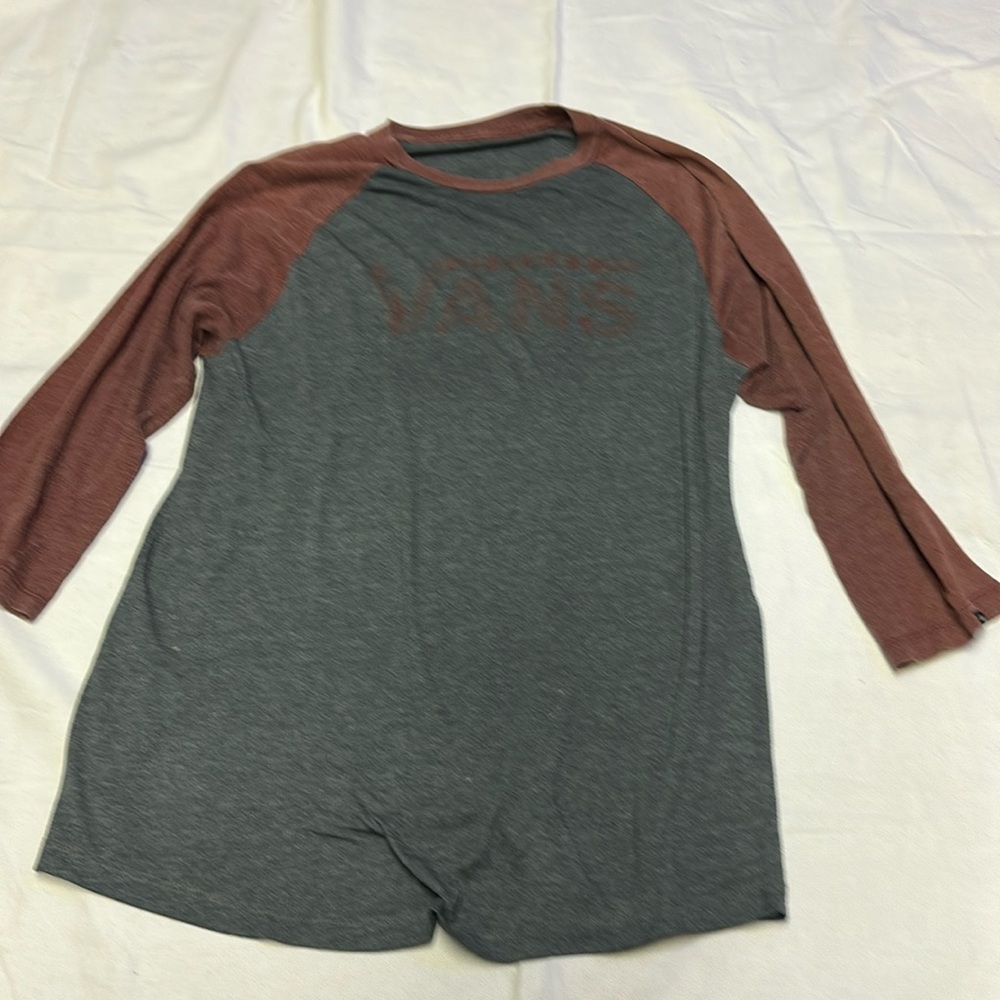 VANS Men’s Raglan 3/4 Length Sleeve Shirt Size Medium